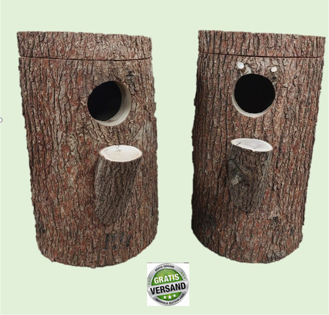 Zwei Nisthöhlen für große Kakadus